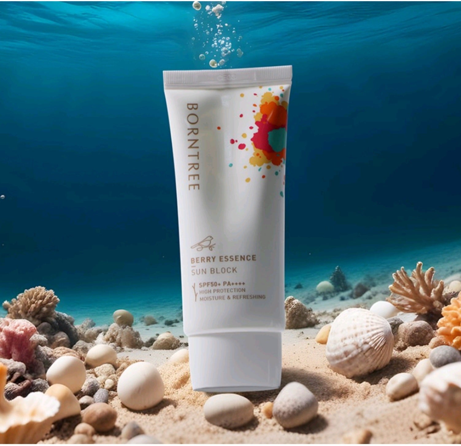 Borntree Berry Essence Sunblock SPF50+ PA++++ 50ml