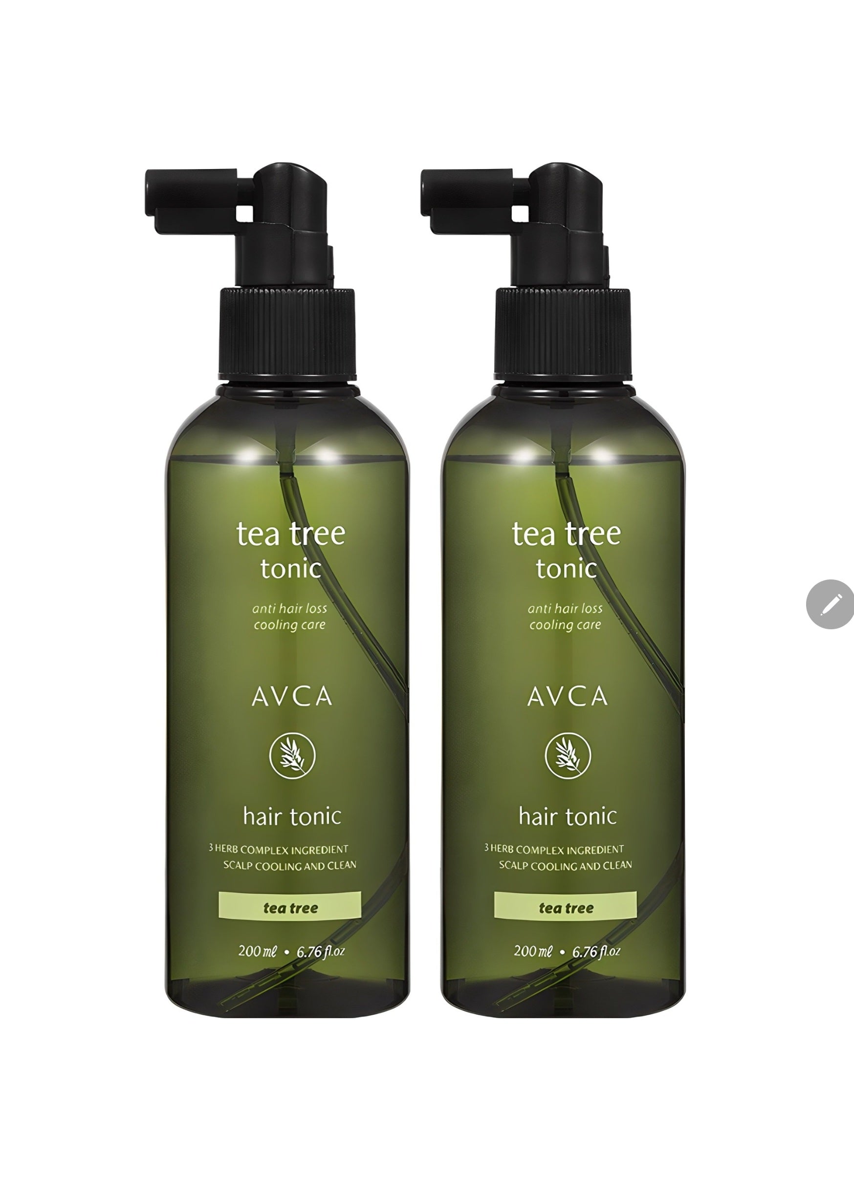 Avca Scalp Care Hair Tonic For Reducing Hair Loss Symptoms  with Tea Tree 2×200ml