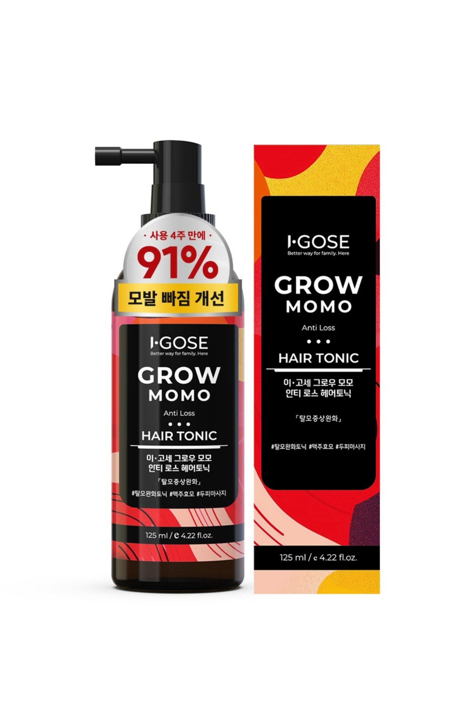 Igose Grow Momo Hair Tonic For Cooling and Redusing Hair Loss 125ml